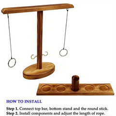 Wooden Hook And Ring Game Indoor Outdoor Battle Game For Men Women Party