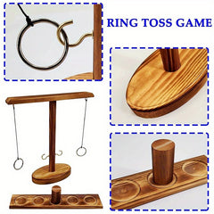 Wooden Hook And Ring Game Indoor Outdoor Battle Game For Men Women Party