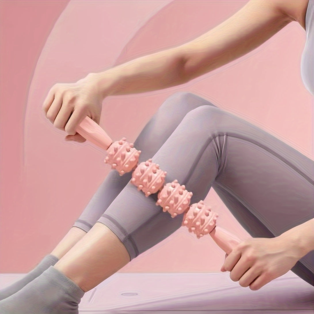 3 Balls 4 Balls Yoga Massage Roller Solid Manual Massage Stick