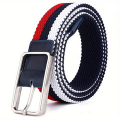 Elastic Polyester Men's Belt w/ Pin Buckle Braided