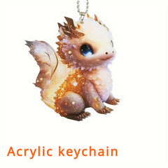 Golden Dragon Keychain Pendant for Car Keys Wallet