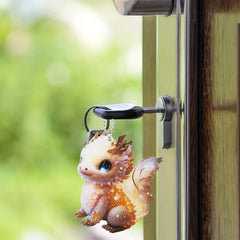 Golden Dragon Keychain Pendant for Car Keys Wallet