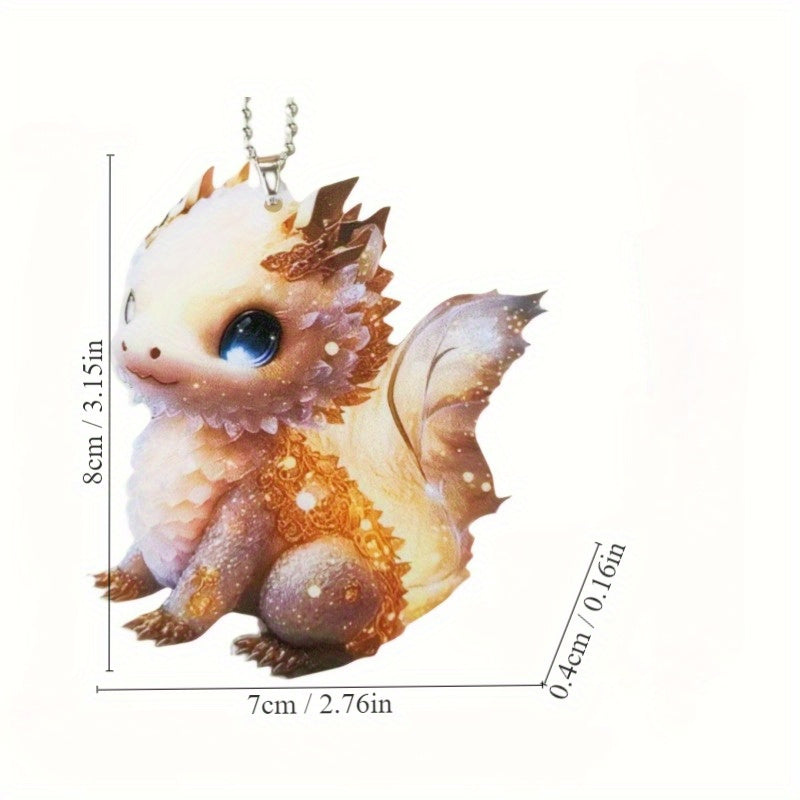 Golden Dragon Keychain Pendant for Car Keys Wallet