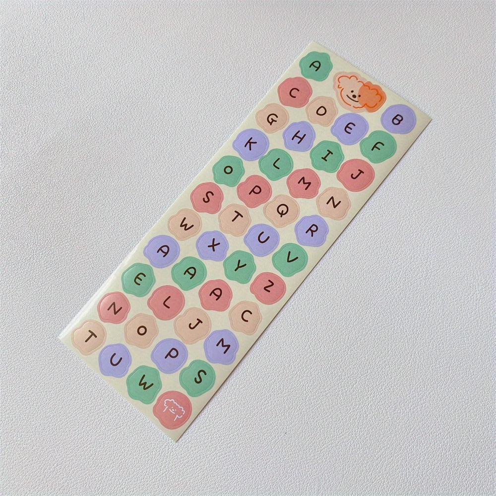 1pc Cartoon Alphabet Stickers DIY Stationery Scrapbooking Decorations