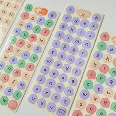 1pc Cartoon Alphabet Stickers DIY Stationery Scrapbooking Decorations