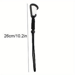 4PCS Stable Elastic Carabiner Hook Nylon Backpack Buckle
