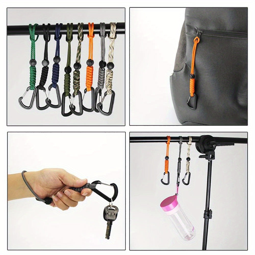 4PCS Stable Elastic Carabiner Hook Nylon Backpack Buckle