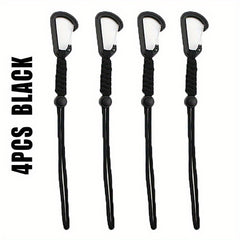 4PCS Stable Elastic Carabiner Hook Nylon Backpack Buckle