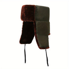 Men's Windproof Winter Trapper Hat with Ear Flaps - Warm Ski Hat