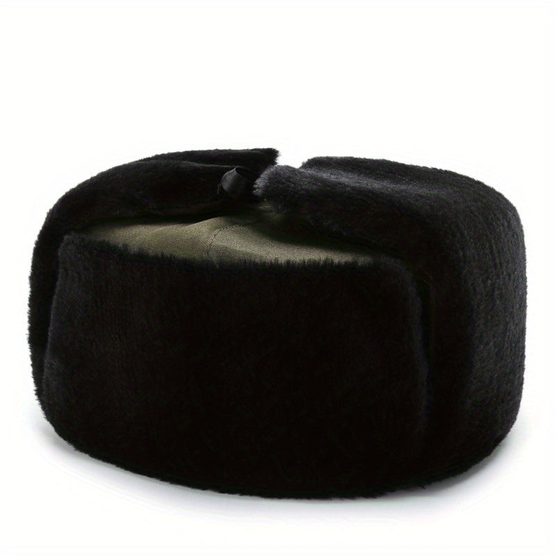 Men's Windproof Winter Trapper Hat with Ear Flaps - Warm Ski Hat