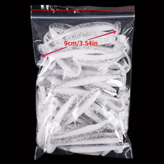 50pcs 7 T tail Fishing Lure Dual T tail Soft Lure Fishing Swimbait