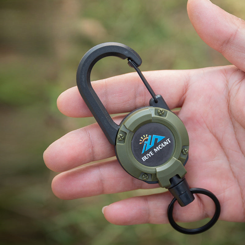 Outdoor Camping Keychain Retractable Anti-lost Buckle