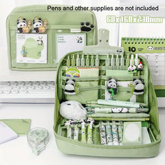 Large Capacity Pencil Case Stationery Storage Bag Box Layered Pencil Bag