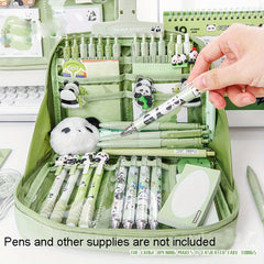 Large Capacity Pencil Case Stationery Storage Bag Box Layered Pencil Bag