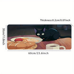 Anime Cat Mouse Pad Large Desk Mat Double Side PU Leather Non Slip Waterproof