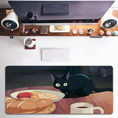 Anime Cat Mouse Pad Large Desk Mat Double Side PU Leather Non Slip Waterproof