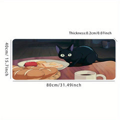 Anime Cat Mouse Pad Large Desk Mat Double Side PU Leather Non Slip Waterproof