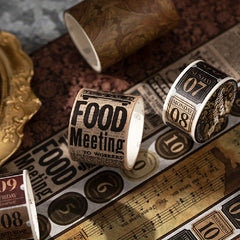 Vintage Washi Tape Set 3 Rolls Box Old Yard Series