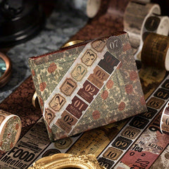 Vintage Washi Tape Set 3 Rolls Box Old Yard Series