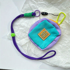 Canvas Coin Purse Keychain Lipstick Storage Bag with Rope