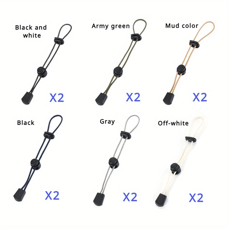 12pcs Outdoor Fixed Buckle Elastic Rope Binding Equipment