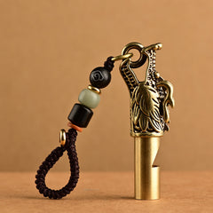 Brass Whistle Faucet Keychain Pendant for Survival