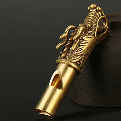 Brass Whistle Faucet Keychain Pendant for Survival