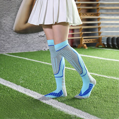 Men's Knee High Sport Socks Non Slip Shock Absorption Athletic Socks