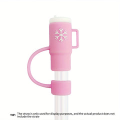 Silicone Straw Tip Covers Reusable Straw Cap Dust Proof for 1pc F