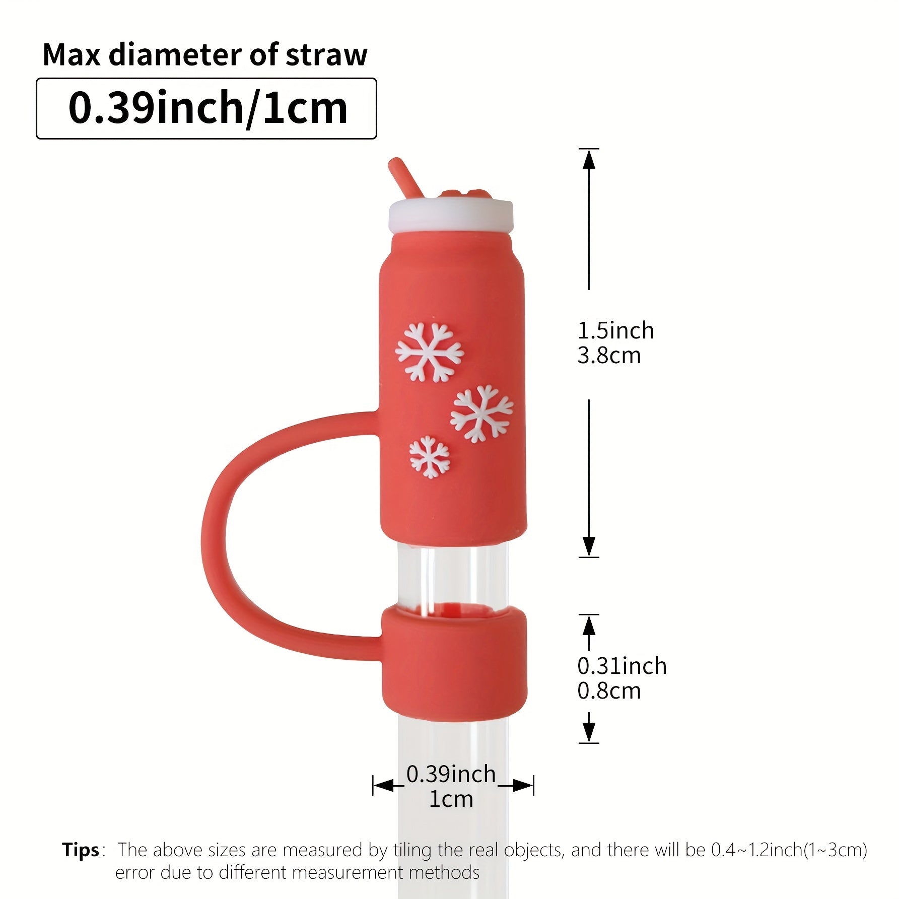 Silicone Straw Tip Covers Reusable Straw Cap Dust Proof for 1pc F