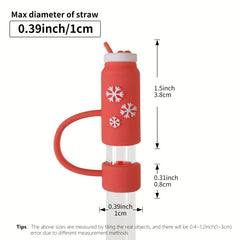 Silicone Straw Tip Covers Reusable Straw Cap Dust Proof for 1pc F