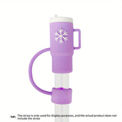 Silicone Straw Tip Covers Reusable Straw Cap Dust Proof for 1pc F