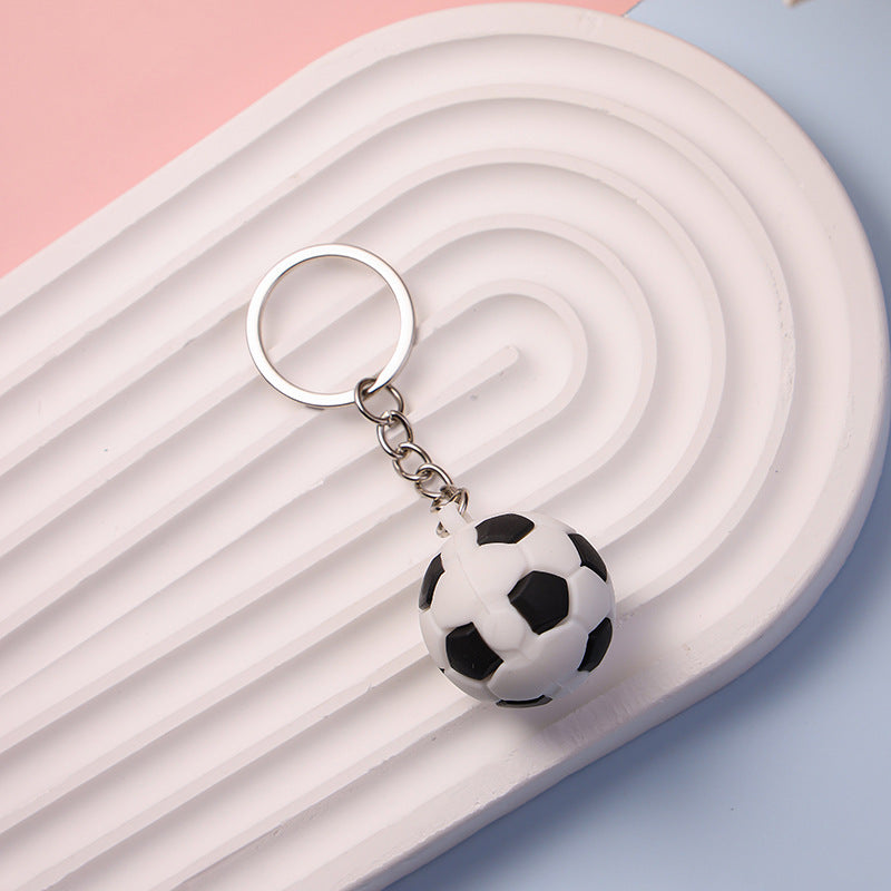 2pcs Mini Football Basketball Keychain Bag Charm Pendant Birthday