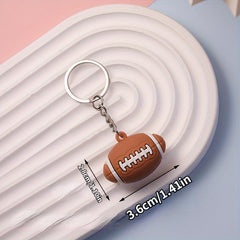 2pcs Mini Football Basketball Keychain Bag Charm Pendant Birthday