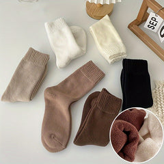 Teenager's Thermal Crew Socks Plus Velvet Warm Comfort Unisex Socks
