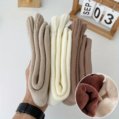 Teenager's Thermal Crew Socks Plus Velvet Warm Comfort Unisex Socks