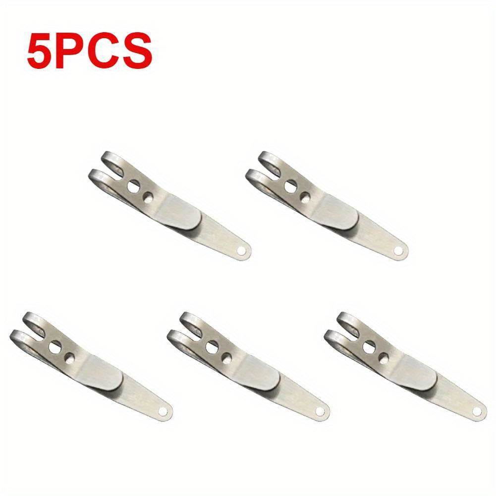5pcs Stainless Steel Bag Belt Clip Outdoor Camping Hiking