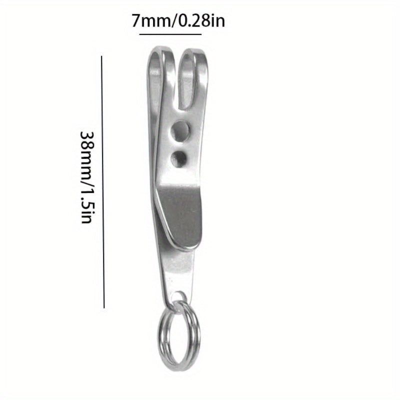 5pcs Stainless Steel Bag Belt Clip Outdoor Camping Hiking
