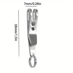 5pcs Stainless Steel Bag Belt Clip Outdoor Camping Hiking