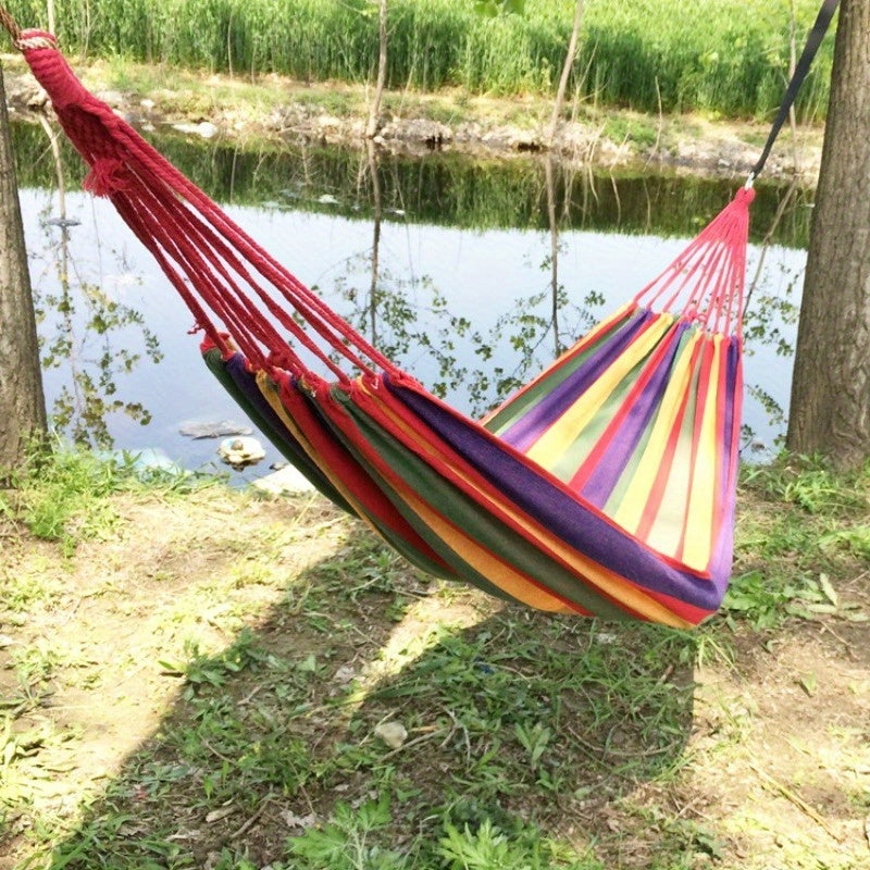 Outdoor Single Canvas Hammock Indoor Balcony Hanging Chair