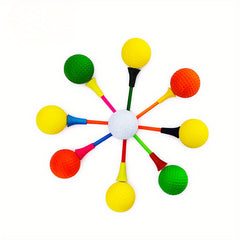 20 Pcs Soft Rubber Sleeve Double Plastic Ball Tee Golf Nail Seat