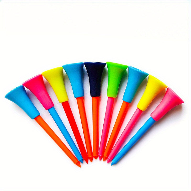 20 Pcs Soft Rubber Sleeve Double Plastic Ball Tee Golf Nail Seat