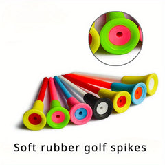 20 Pcs Soft Rubber Sleeve Double Plastic Ball Tee Golf Nail Seat