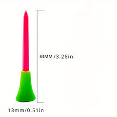 20 Pcs Soft Rubber Sleeve Double Plastic Ball Tee Golf Nail Seat