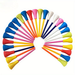 20 Pcs Soft Rubber Sleeve Double Plastic Ball Tee Golf Nail Seat