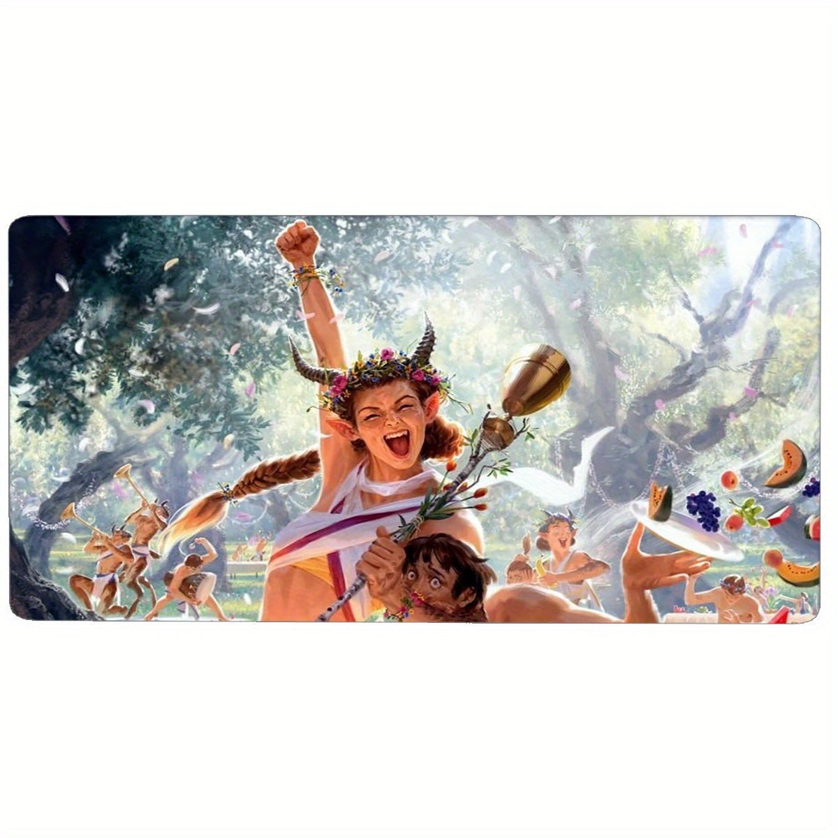Large Anime Game Mouse Pad - Desktop Game Mat for Christmas Multiplayer Party