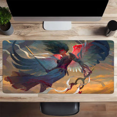 Large Anime Game Mouse Pad - Desktop Game Mat for Christmas Multiplayer Party