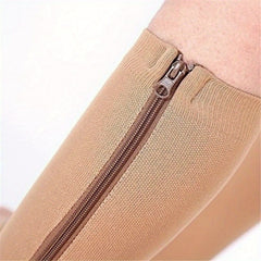 Men's Compression Sport Calf Socks Breathable Zipper Up Socks