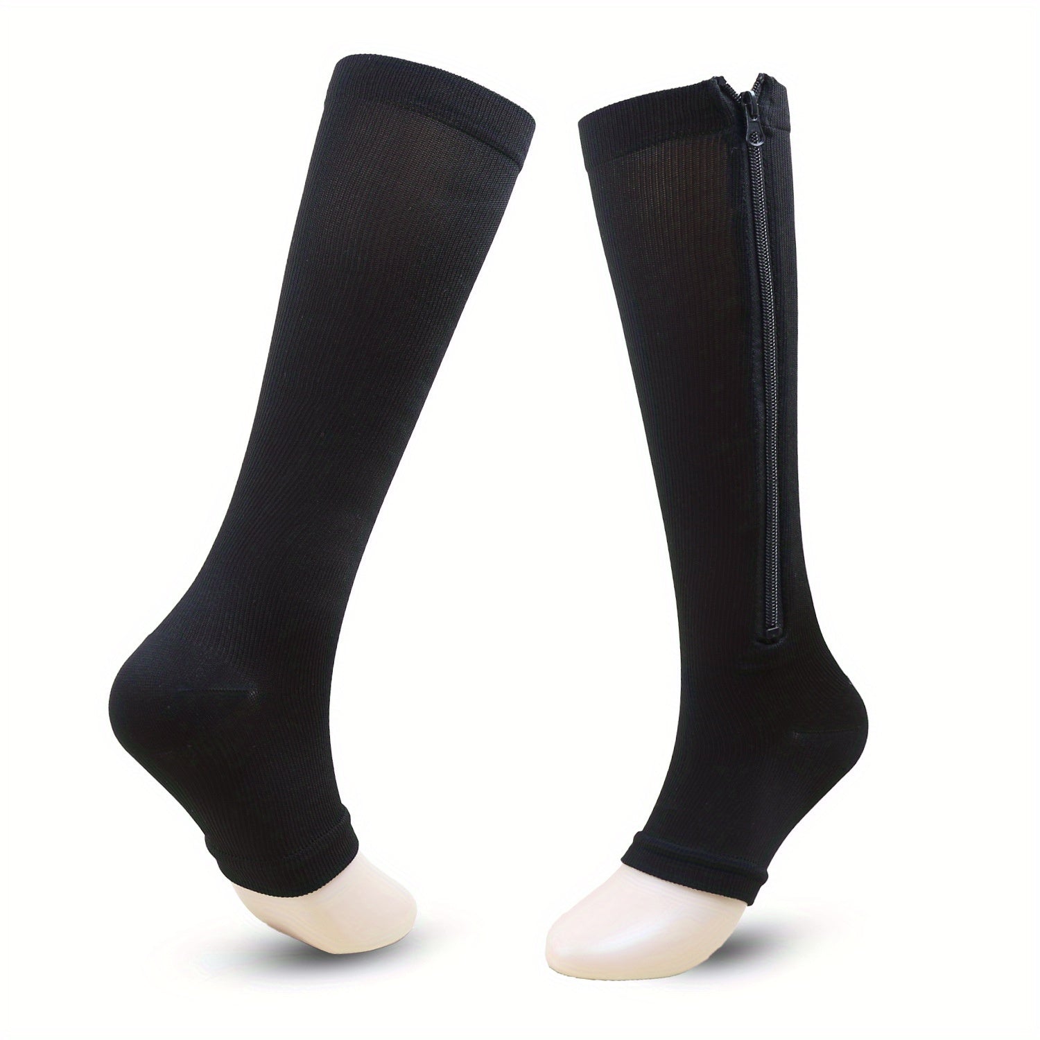 Men's Compression Sport Calf Socks Breathable Zipper Up Socks