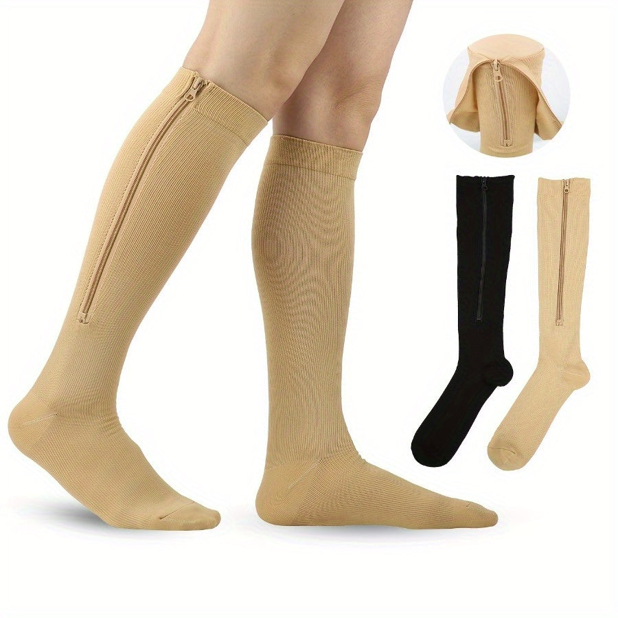 Men's Compression Socks Zipper Breathable for Sport